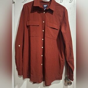 Lands' End Terracotta Shirt.size L